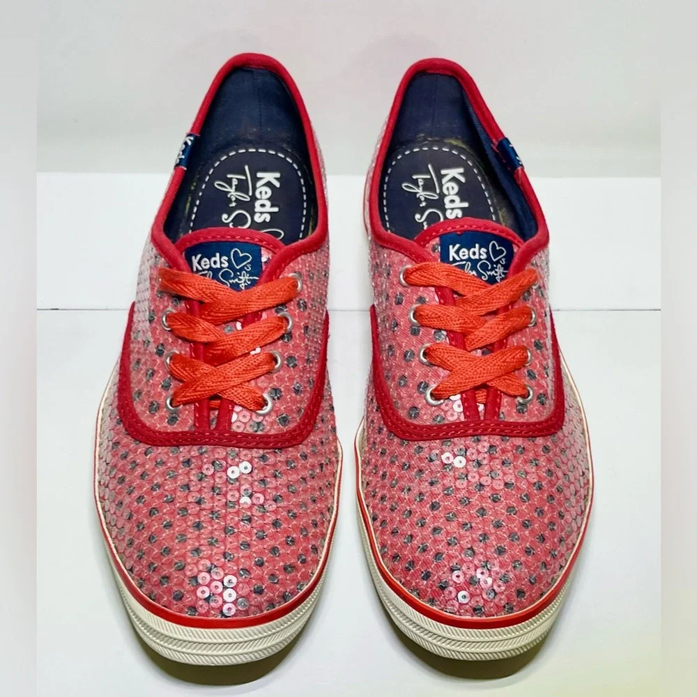 Taylor Swift Frosted Red Sequin Keds